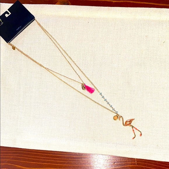 Rue21 Jewelry - Flamingo double layer tassel charm necklace